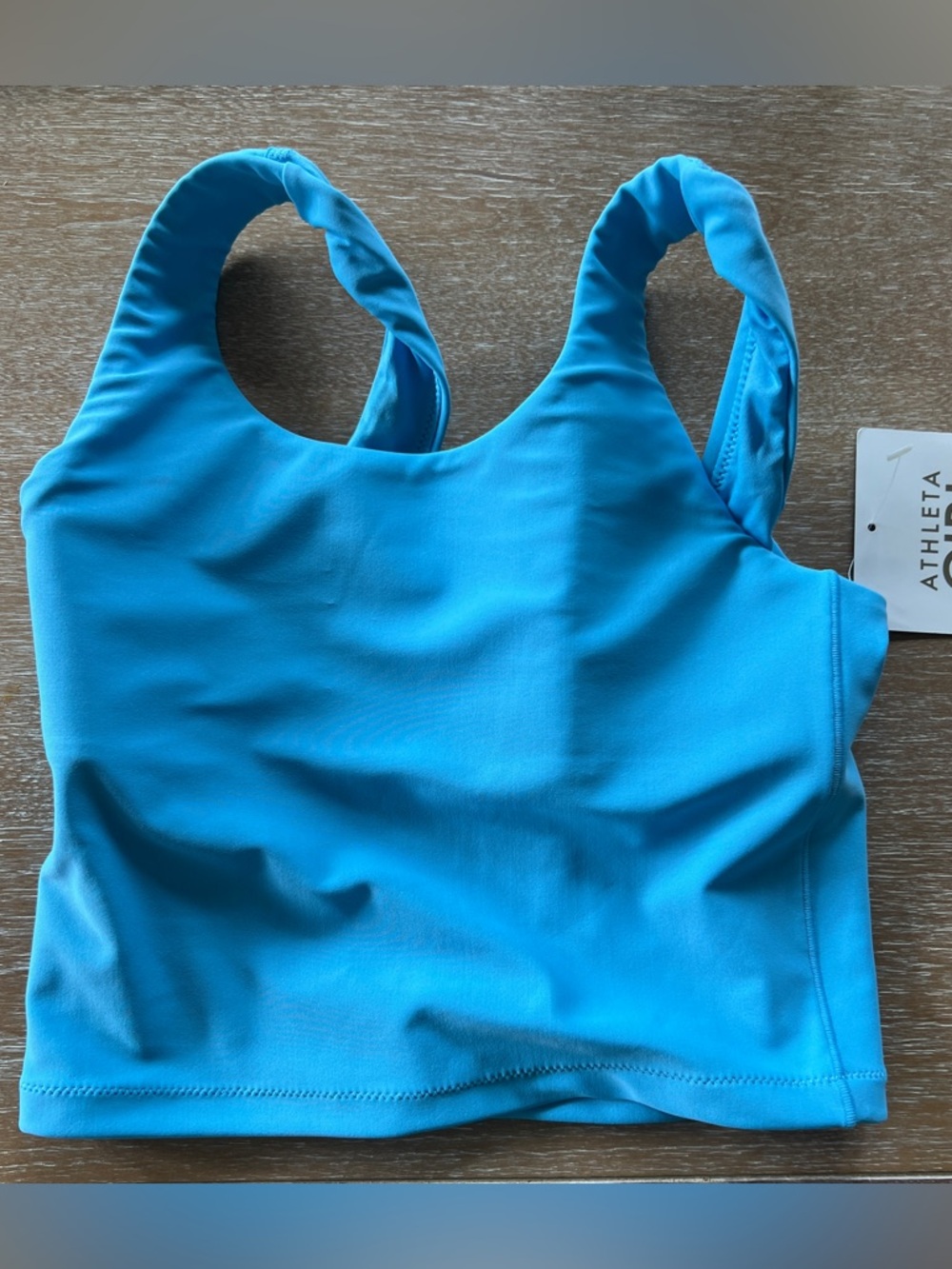 Athleta Girls Light Blue Scoop Tankini